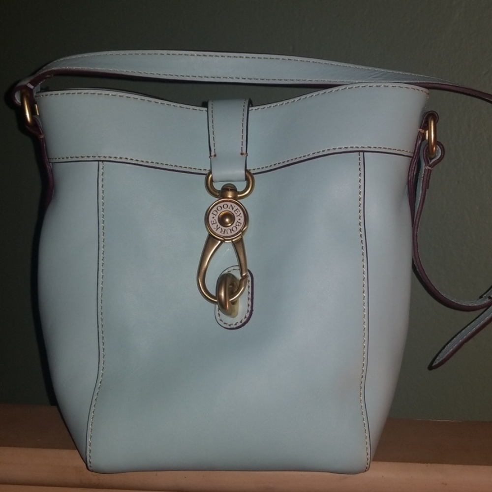 Dooney and Bourke sadie feedbag in pale blue
